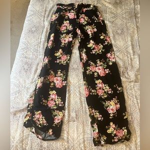 Cozy Floral Stretch Pants